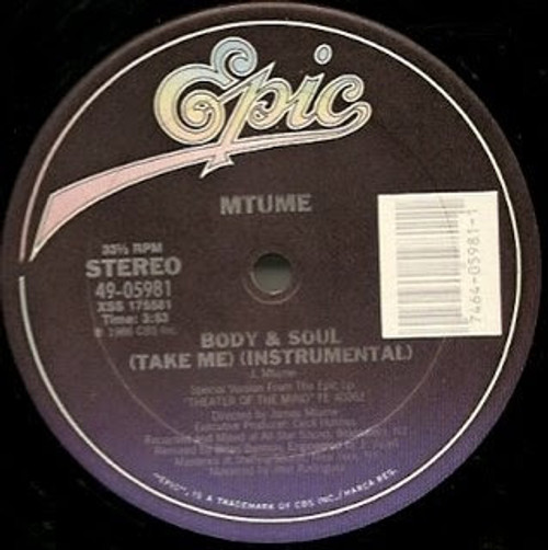 Mtume - Body & Soul (Take Me) (12")