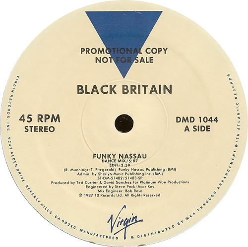 Black Britain - Funky Nassau - Virgin - DMD 1044 - 12", Promo 938339191
