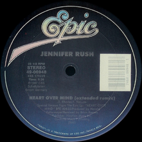 Jennifer Rush - Heart Over Mind (12")