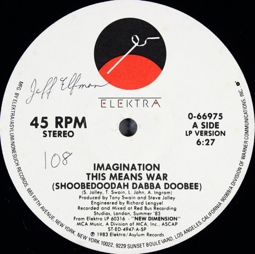 Imagination - This Means War (Shoobedoodah Dabba Doobee) (12", SP )