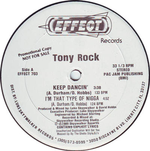 Tony Rock - Keep Dancin' (12", Promo)