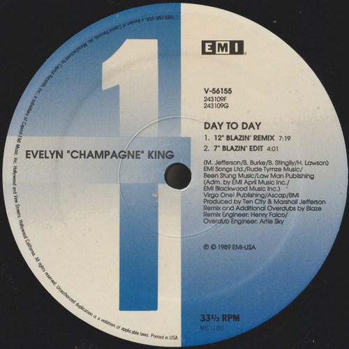 Evelyn "Champagne" King* - Day To Day (Blaze Remixes) (12", Maxi)