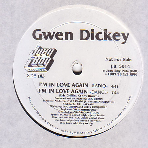 Gwen Dickey - I'm In Love Again (12", Promo)