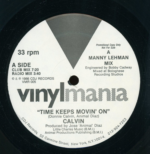 Donnie Calvin - Time Keeps Movin' On - Vinylmania - VMR 005 - 12", Promo 938604754