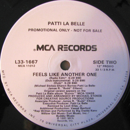 Patti LaBelle - Feels Like Another One (12", Promo)