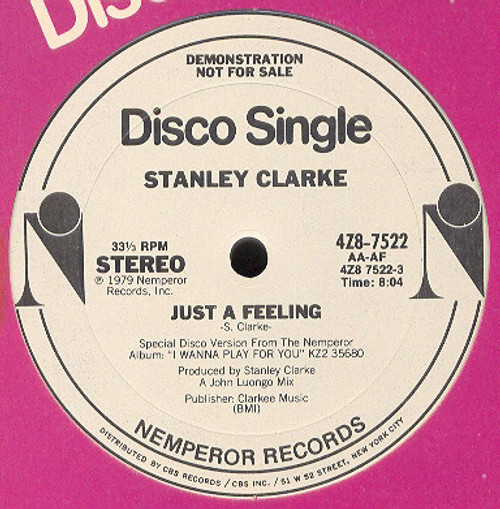 Stanley Clarke - Just A Feeling (12", Promo)