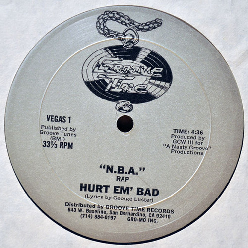 Hurt 'em Bad - N.B.A. Rap - Groove Time Records, Groove Time Records - VEGAS 1, VEGAS 2 - 12" 939356554