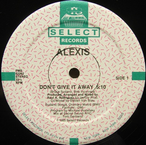 Alexis (3) - Don't Give It Away (12", Single)