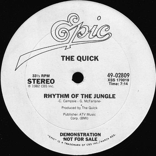 The Quick - Rhythm Of The Jungle (12", Promo)