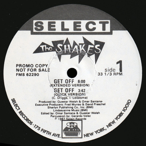 The Shakes - Get Off (12", Single, Promo)