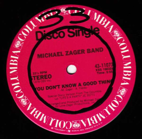 Michael Zager Band* - You Don't Know A Good Thing (12", Single)