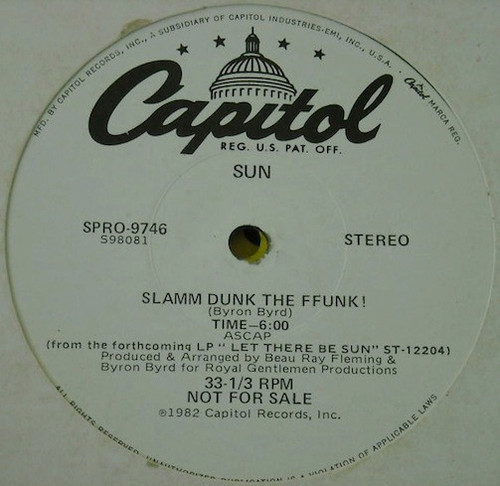 Sun (7) - Slamm Dunk The Ffunk! (12", Promo)