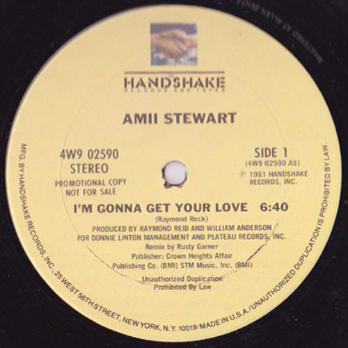 Amii Stewart - I'm Gonna Get Your Love (12", Promo)