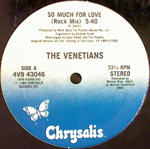 The Venetians - So Much For Love - Chrysalis - 4V9 43046 - 12" 942197810