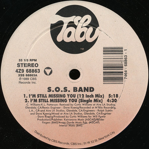 The S.O.S. Band - I'm Still Missing Your Love - Tabu Records - 4Z9 68863 - 12" 942228438