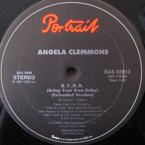 Angela Clemmons - B.Y.O.B. (Bring Your Own Baby) - Portrait - RAS 02813 - 12", Promo 942481014