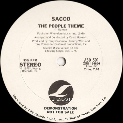 Sacco - The People Theme (12", Promo)