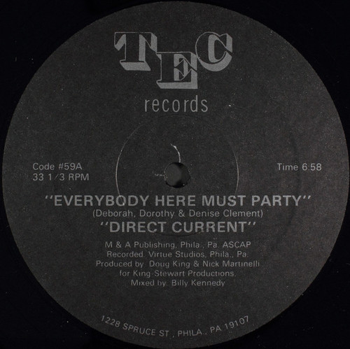 Direct Current - Everybody Here Must Party (12")