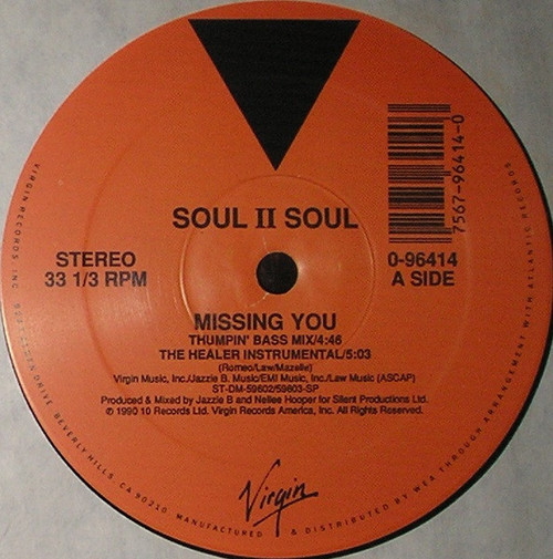 Soul II Soul - Missing You (12")