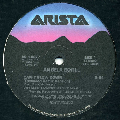 Angela Bofill - Can't Slow Down (12")