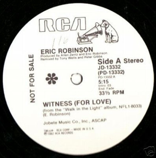 Eric Robinson (4) - Witness (For Love) (12", Promo)