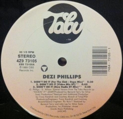 Dezi Phillips - Didn't Do It - Tabu Records - 4Z9 73105 - 12" 944699172