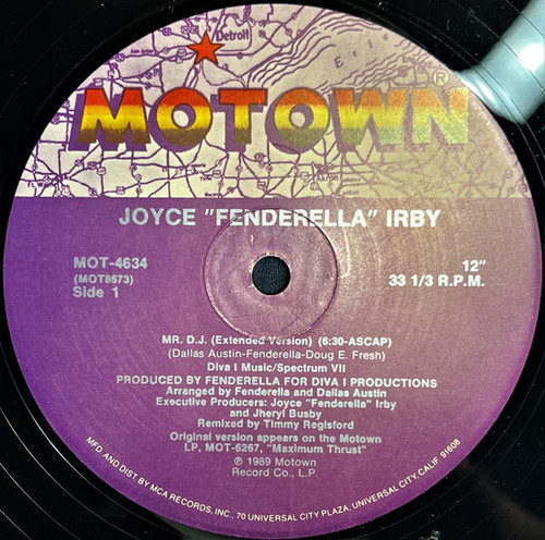 Joyce "Fenderella" Irby - Mr. D.J. - Motown - MOT-4634 - 12", Single 944983011