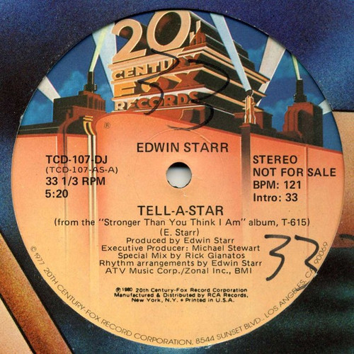 Edwin Starr - Tell-A-Star (12", Promo)