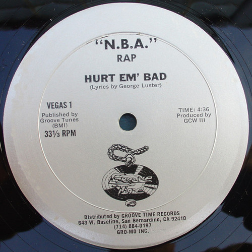 Hurt 'em Bad - N.B.A. Rap - Groove Time Records, Groove Time Records - VEGAS 1, VEGAS 2 - 12" 945303222