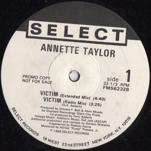Annette Taylor - Victim (12", Promo)