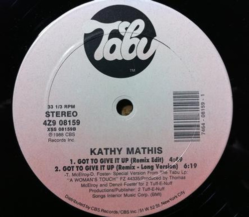 Kathy Mathis - Got To Give It Up - Tabu Records - 4Z9 08159 - 12" 945741639