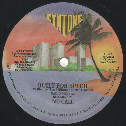 Nu Cali - Built For Speed (12", Single)