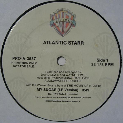 Atlantic Starr - My Sugar (12", Promo)