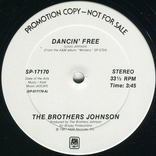 The Brothers Johnson* - Dancin' Free (12", Promo)
