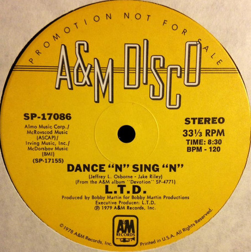 L.T.D. - Dance "N" Sing "N" (12", Promo)