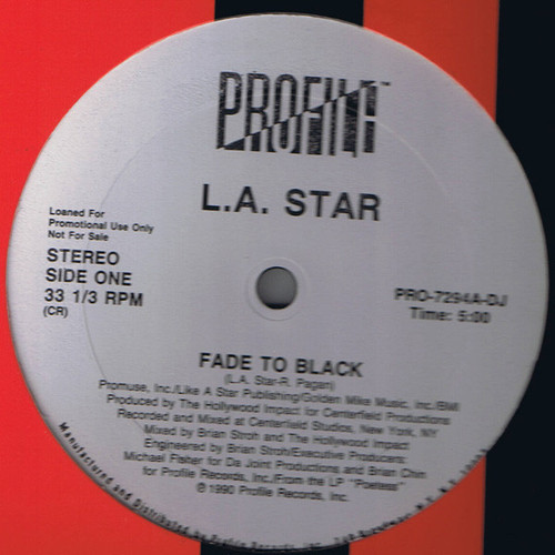 L.A. Star - Fade To Black (12", Promo)
