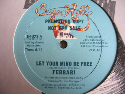 Ferrari* - Let Your Mind Be Free (12", Promo)