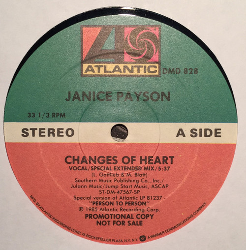 Janice Payson - Changes Of Heart (12", Promo)