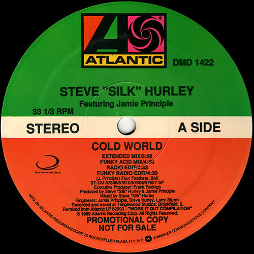 Steve "Silk" Hurley Featuring Jamie Principle - Cold World (12", Promo)