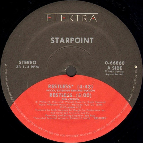 Starpoint - Restless - Elektra - 0-66860 - 12" 946322368