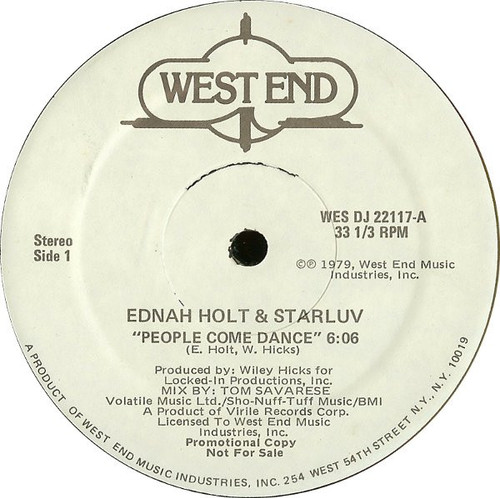 Ednah Holt & Starluv - People Come Dance (12", Promo, RM, RP)