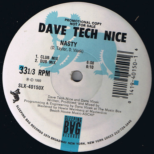 Dave Tech Nice* - Nasty (12", Promo)