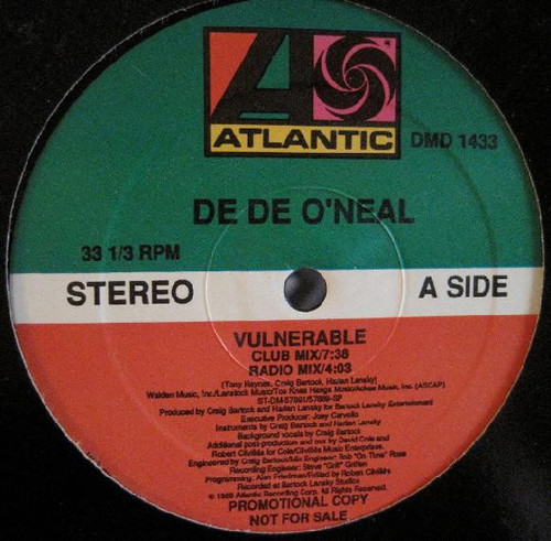 De De O'Neal - Vulnerable (12", Promo)