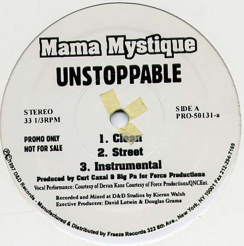 Mama Mystique - Unstoppable / Styles I Murder (12", Promo)