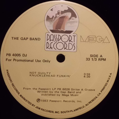 The Gap Band - Not Guilty / Knucklehead Funkin' (12", Promo)