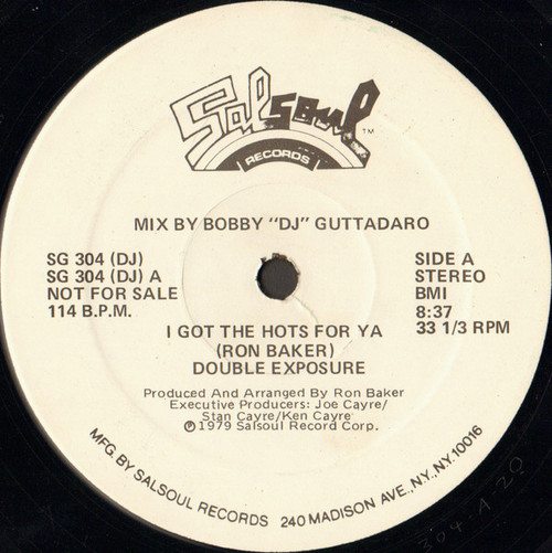 Double Exposure - I Got The Hots For Ya (12", Single, Promo)