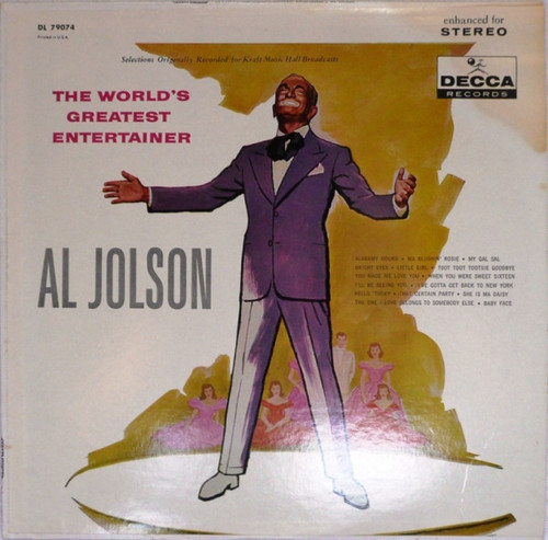 Al Jolson - The World's Greatest Entertainer (LP, Album)