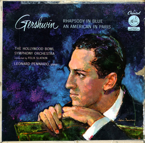George Gershwin - The Hollywood Bowl Symphony Orchestra Conducted By Felix Slatkin - Leonard Pennario - Rhapsody In Blue / An American In Paris - Capitol Records, Capitol Records - P-8343, P8343 - LP, Album, Mono, Scr 956272559