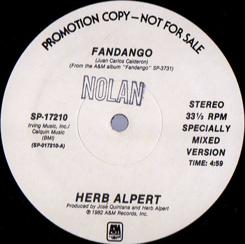 Herb Alpert - Fandango (12", Promo)