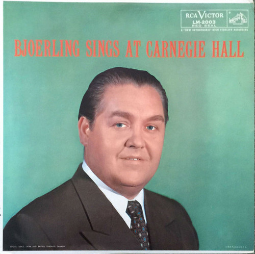 Bjoerling* - Bjoerling Sings At Carnegie Hall (LP, Mono, RP)